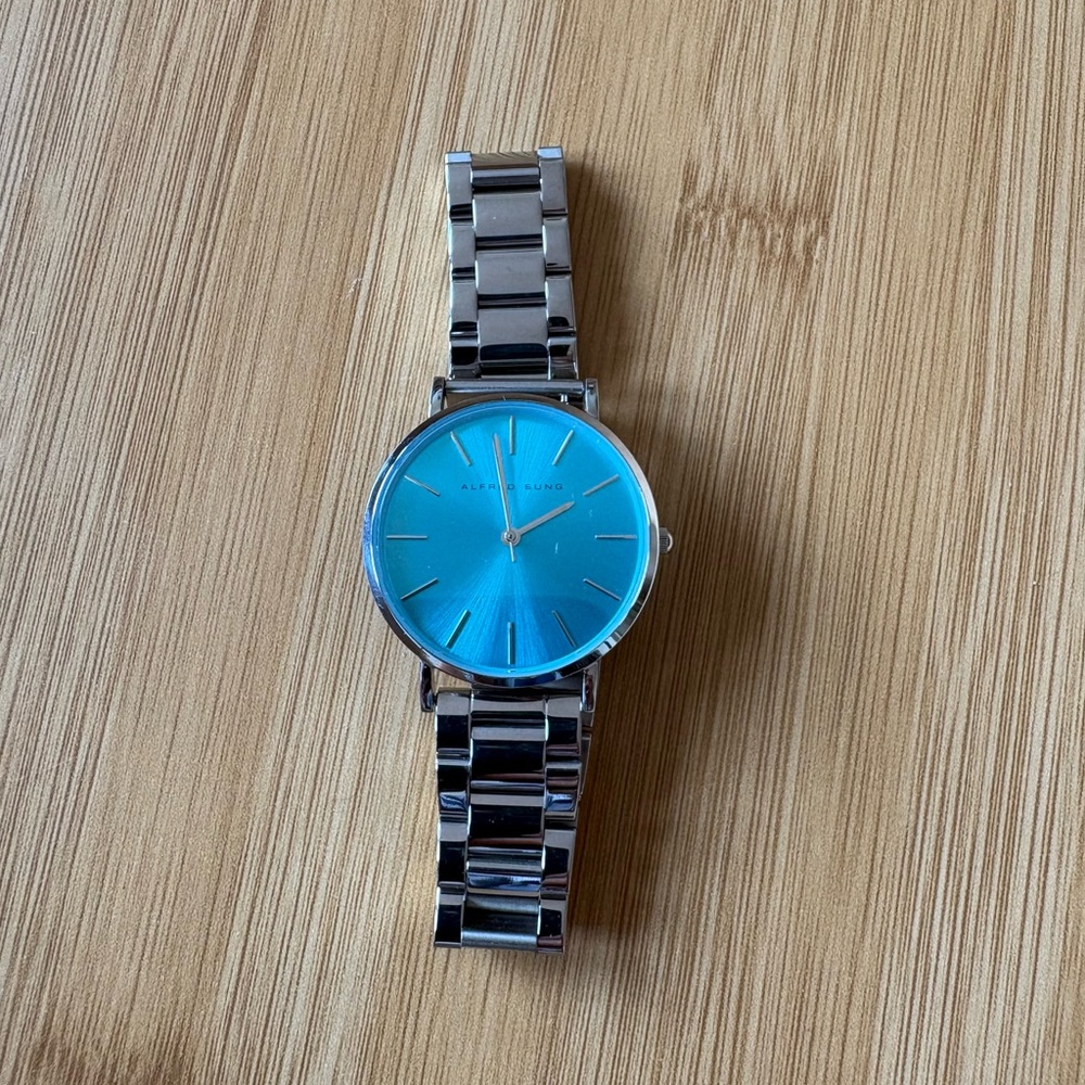 Vibrant Blue Dial Alfred Sung Watch
